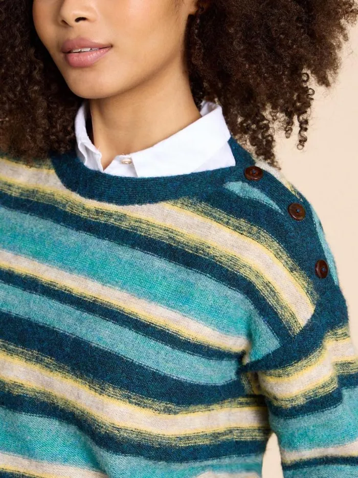 White Stuff KNITWEAR SICILY JUMPER Blue Multi 8211 Women White Stuff KNITWEAR SICILY JUMPER Blue Multi 8211 Women