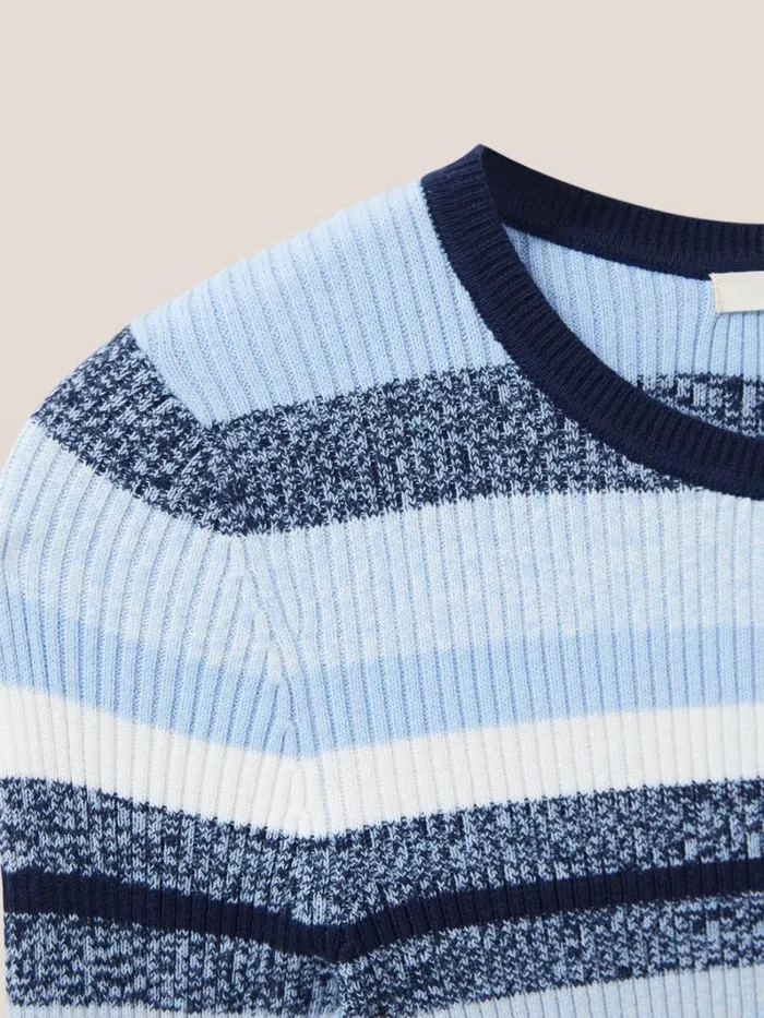 White Stuff KNITWEAR SKINNY RIBBED JUMPER Blue Multi 8211 Women White Stuff KNITWEAR SKINNY RIBBED JUMPER Blue Multi 8211 Women