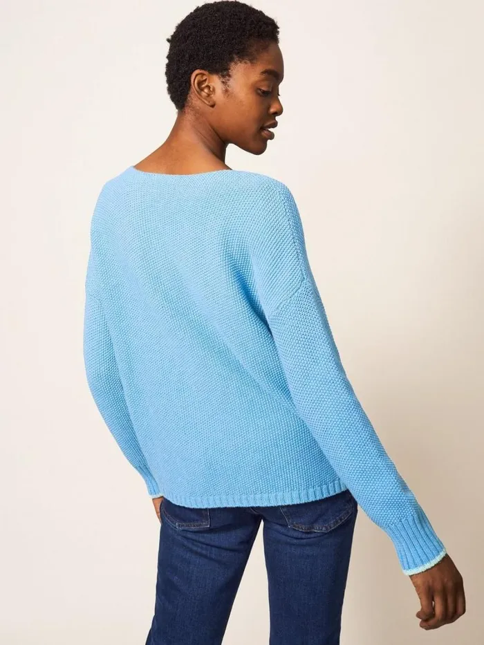 White Stuff KNITWEAR Southbank Jumper Mid Blue 8211 Women White Stuff KNITWEAR Southbank Jumper Mid Blue 8211 Women