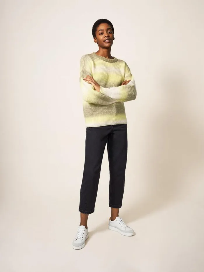 White Stuff KNITWEAR SPRING SPACEDYE JUMPER Green Multi 8211 Women