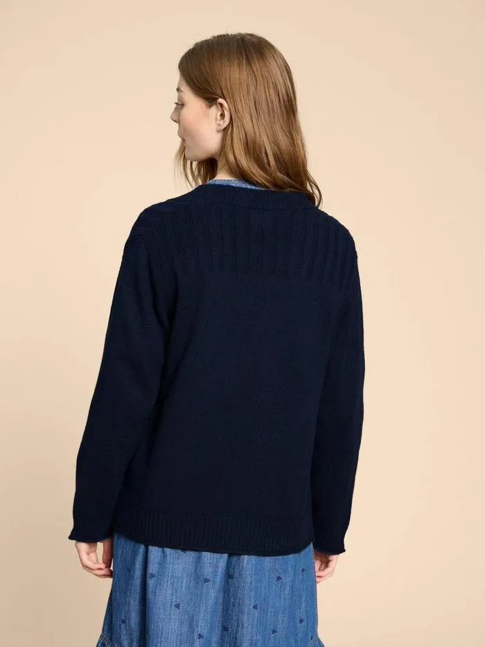White Stuff KNITWEAR TULA CARDI French Navy 8211 Women White Stuff KNITWEAR TULA CARDI French Navy 8211 Women