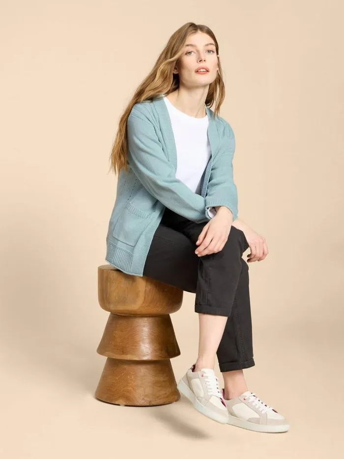 White Stuff KNITWEAR TULA CARDI Light Teal 8211 Women