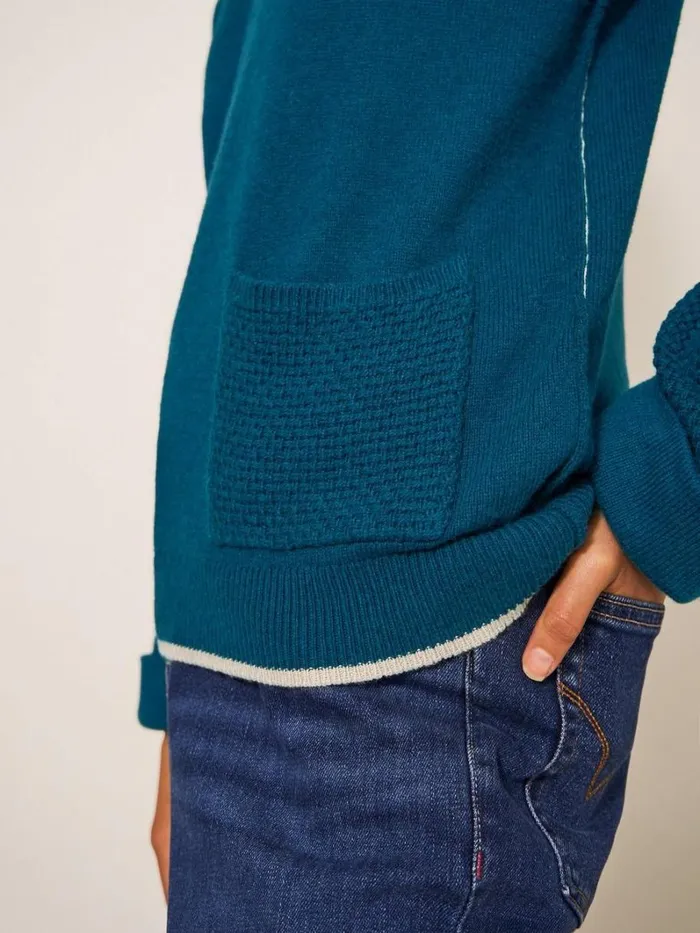 White Stuff KNITWEAR TYNE CREW NECK JUMPER Dk Teal 8211 Women