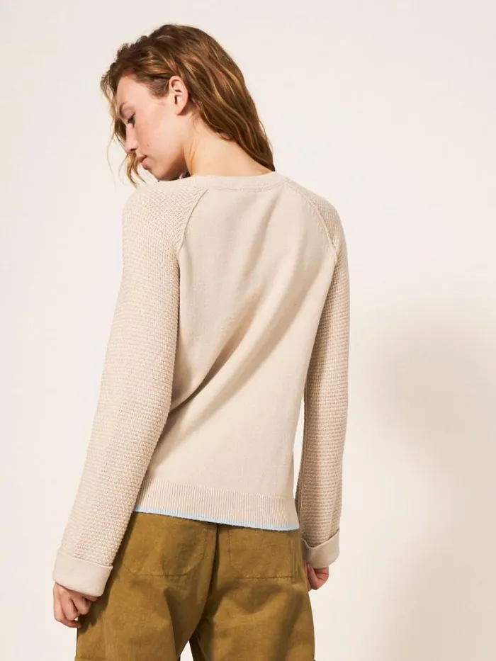 White Stuff KNITWEAR TYNE CREW NECK JUMPER Light Natural 8211 Women White Stuff KNITWEAR TYNE CREW NECK JUMPER Light Natural 8211 Women