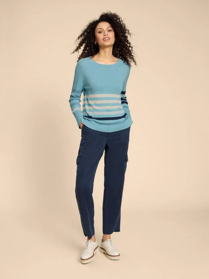 White Stuff KNITWEAR URBAN STRIPED JUMPER Blue Multi 8211 Women