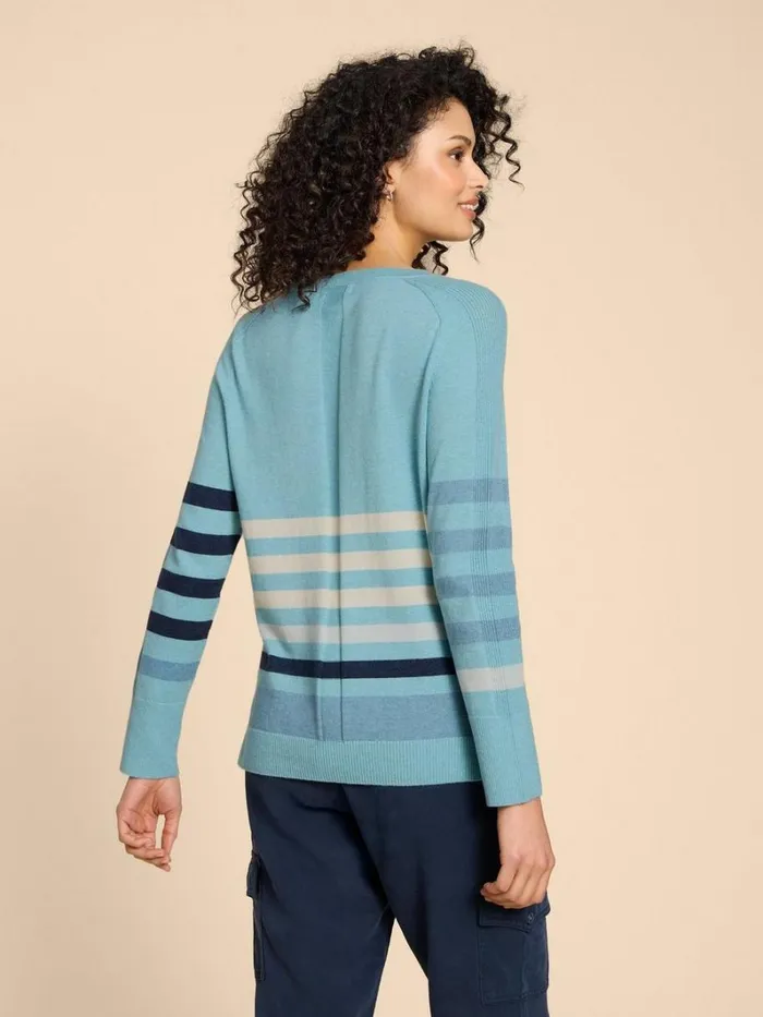 White Stuff KNITWEAR URBAN STRIPED JUMPER Blue Multi 8211 Women White Stuff KNITWEAR URBAN STRIPED JUMPER Blue Multi 8211 Women