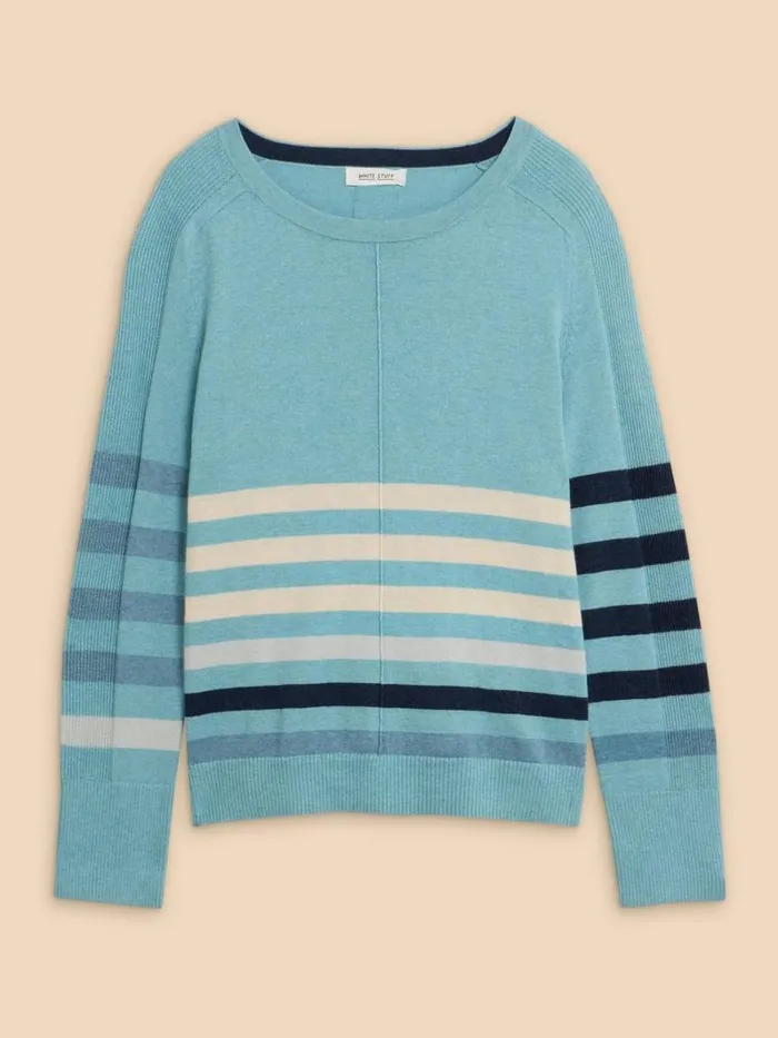White Stuff KNITWEAR URBAN STRIPED JUMPER Blue Multi 8211 Women White Stuff KNITWEAR URBAN STRIPED JUMPER Blue Multi 8211 Women