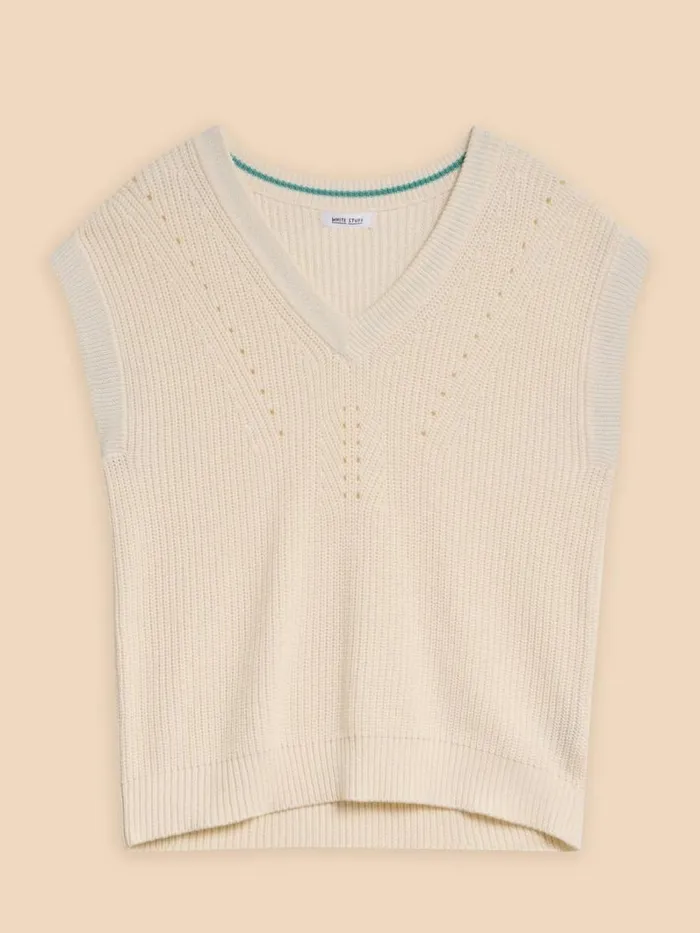 White Stuff KNITWEAR VANESSA V NECK TANK Natural White 8211 Women White Stuff KNITWEAR VANESSA V NECK TANK Natural White 8211 Women
