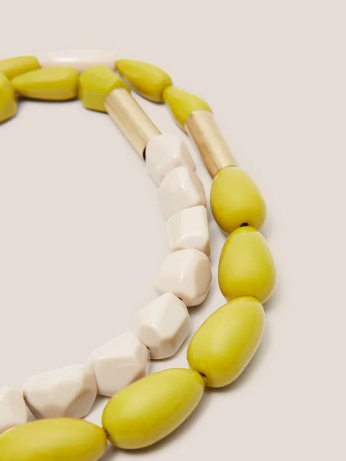 White Stuff NECKLACES Jasmine Bead Necklace Chartreuse Multi 8211 Women