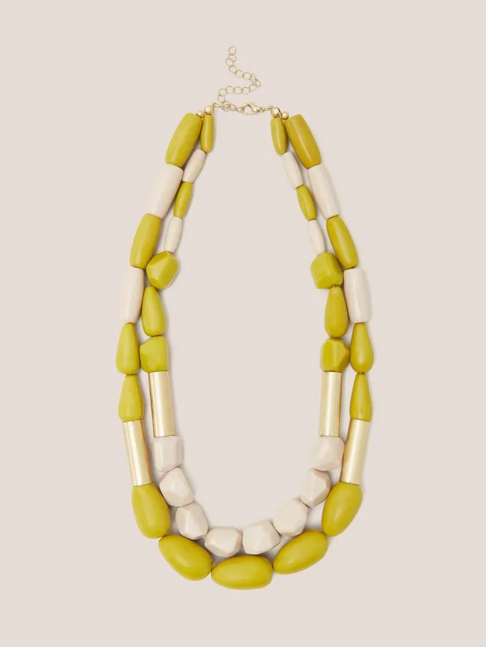 White Stuff NECKLACES Jasmine Bead Necklace Chartreuse Multi 8211 Women White Stuff NECKLACES Jasmine Bead Necklace Chartreuse Multi 8211 Women