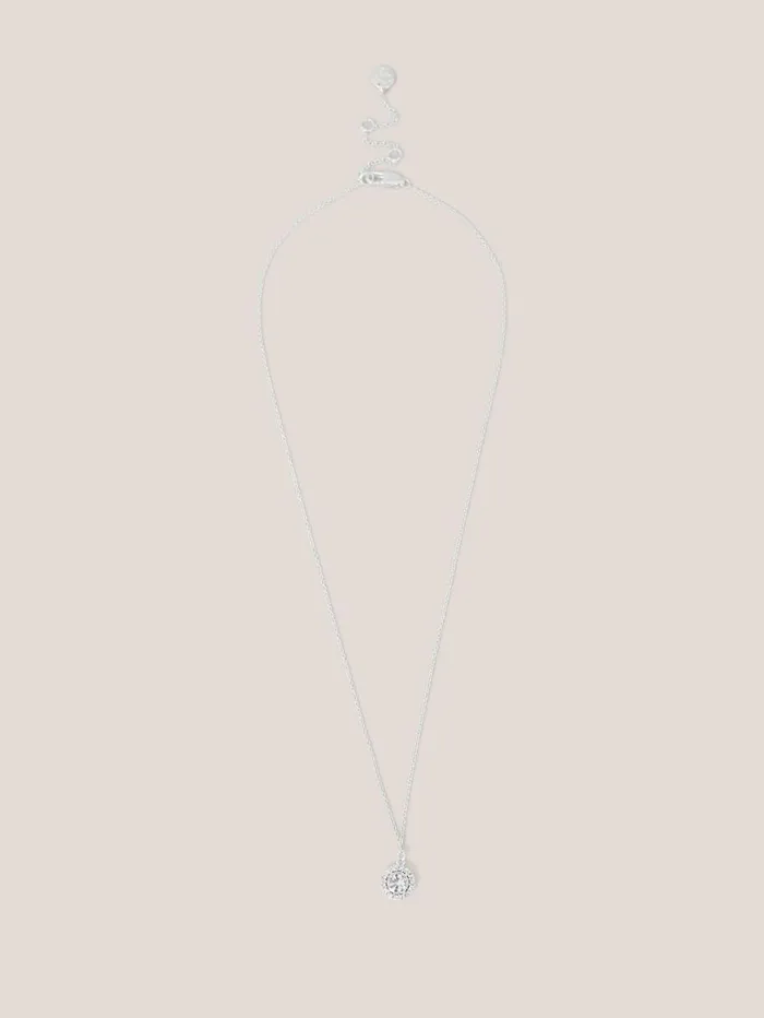 White Stuff NECKLACES Silver Plated Glass Pendant Necklace Silver Tone Metallic 8211 Women White Stuff NECKLACES Silver Plated Glass Pendant Necklace Silver Tone Metallic 8211 Women