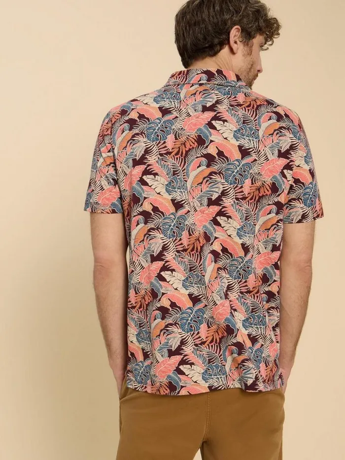 White Stuff POLO SHIRTS Floral Printed Polo Plum Purple Print 8211 Men White Stuff POLO SHIRTS Floral Printed Polo Plum Purple Print 8211 Men