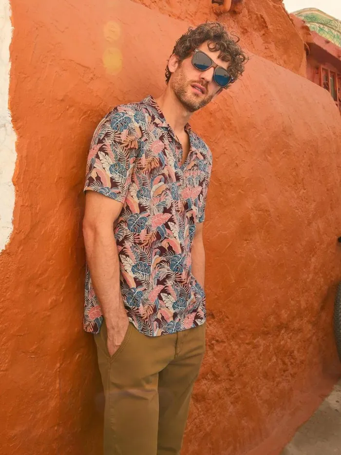 White Stuff POLO SHIRTS Floral Printed Polo Plum Purple Print 8211 Men White Stuff POLO SHIRTS Floral Printed Polo Plum Purple Print 8211 Men