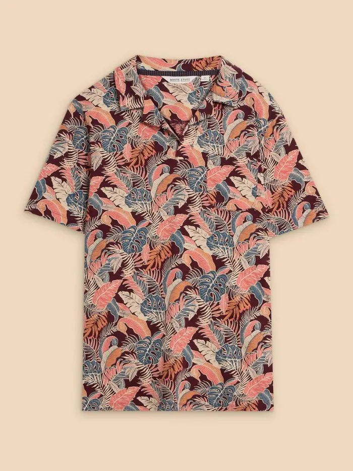 White Stuff POLO SHIRTS Floral Printed Polo Plum Purple Print 8211 Men White Stuff POLO SHIRTS Floral Printed Polo Plum Purple Print 8211 Men