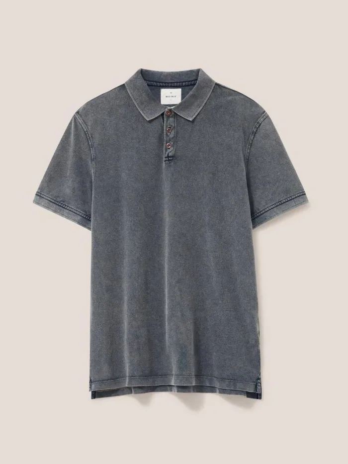 White Stuff POLO SHIRTS Utility Polo Washed Black 8211 Men White Stuff POLO SHIRTS Utility Polo Washed Black 8211 Men