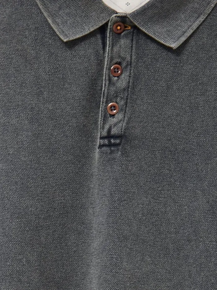 White Stuff POLO SHIRTS Utility Polo Washed Black 8211 Men White Stuff POLO SHIRTS Utility Polo Washed Black 8211 Men