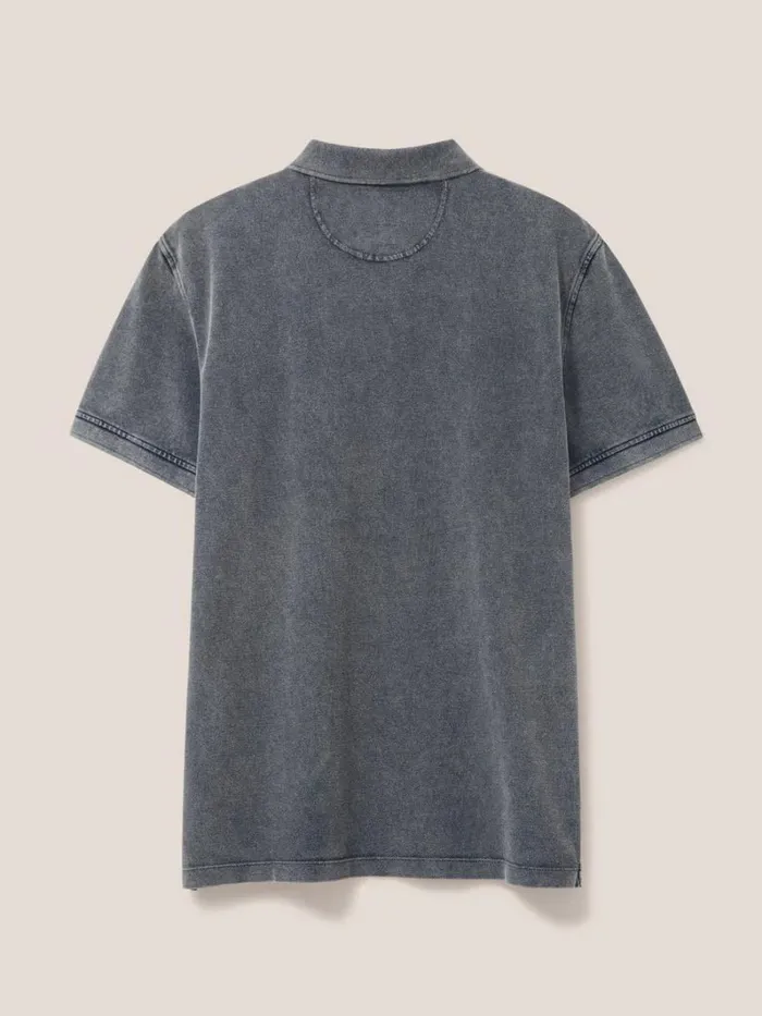 White Stuff POLO SHIRTS Utility Polo Washed Black 8211 Men White Stuff POLO SHIRTS Utility Polo Washed Black 8211 Men