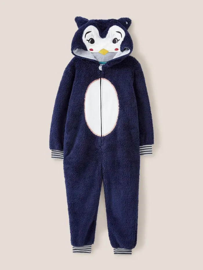 White Stuff PYJAMAS Penguin Onesie Chambray Blue 8211 Kids White Stuff PYJAMAS Penguin Onesie Chambray Blue 8211 Kids