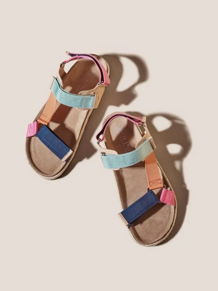 White Stuff SANDALS COLOURBLOCK TREK FOOTBED Black Multi 8211 Women White Stuff SANDALS COLOURBLOCK TREK FOOTBED Black Multi 8211 Women