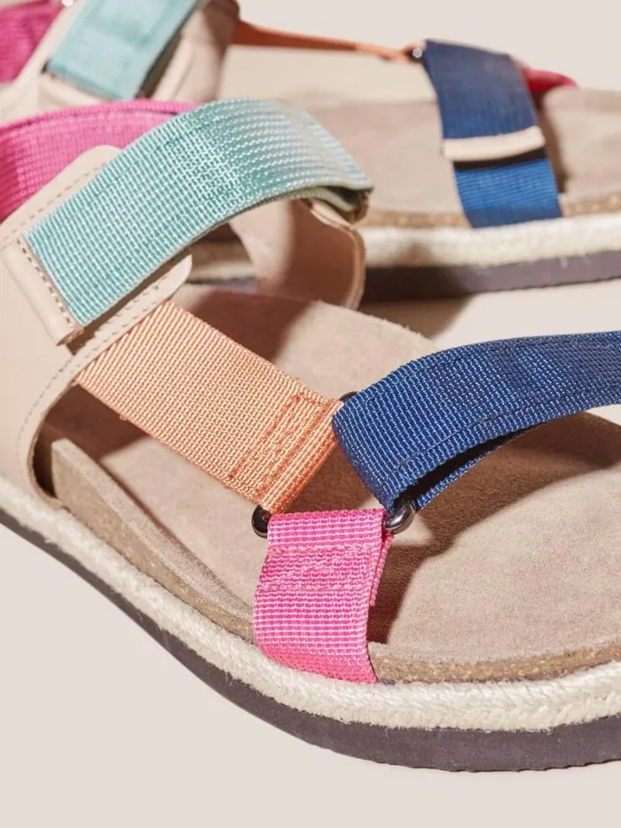 White Stuff SANDALS COLOURBLOCK TREK FOOTBED Black Multi 8211 Women White Stuff SANDALS COLOURBLOCK TREK FOOTBED Black Multi 8211 Women