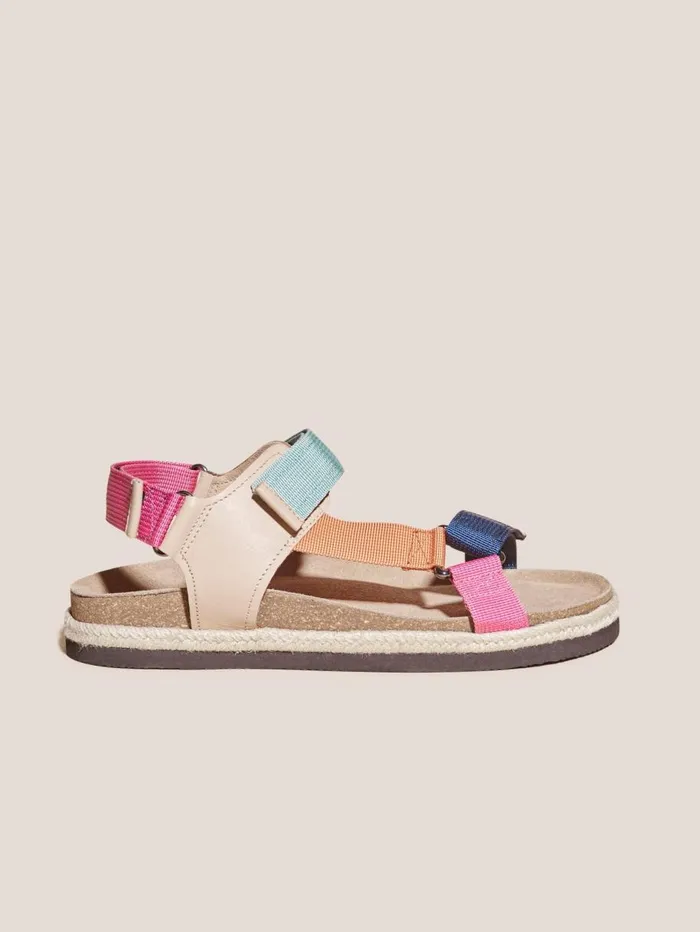 White Stuff SANDALS COLOURBLOCK TREK FOOTBED Black Multi 8211 Women White Stuff SANDALS COLOURBLOCK TREK FOOTBED Black Multi 8211 Women
