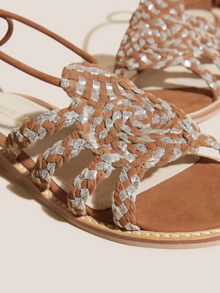 White Stuff SANDALS Plaited Leather Sandal Tie Leg Mid Tan 8211 Women White Stuff SANDALS Plaited Leather Sandal Tie Leg Mid Tan 8211 Women