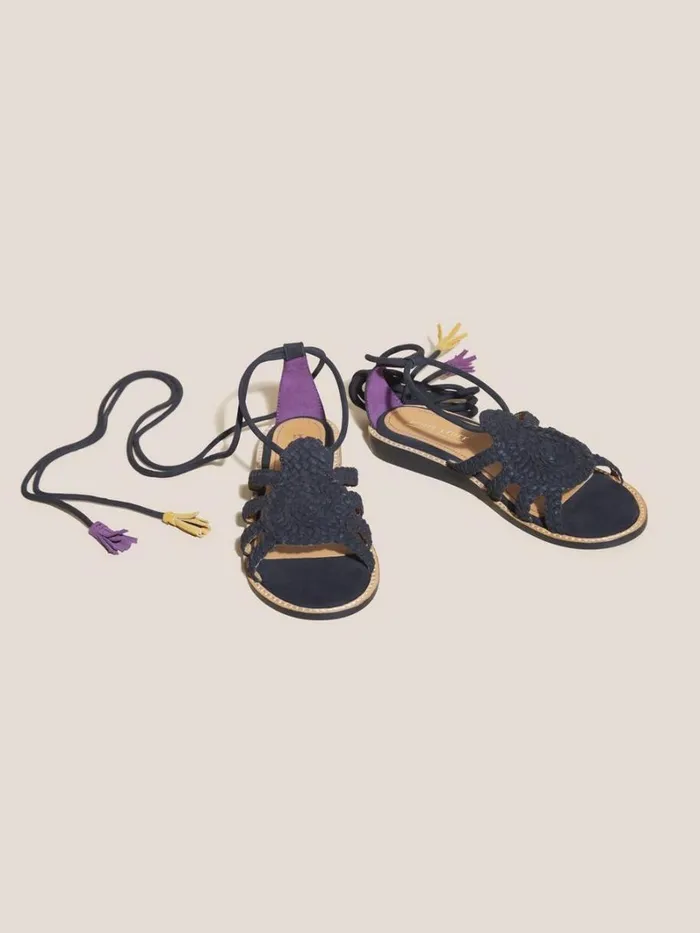 White Stuff SANDALS Plaited Leather Sandal Tie Leg Pure Black 8211 Women White Stuff SANDALS Plaited Leather Sandal Tie Leg Pure Black 8211 Women