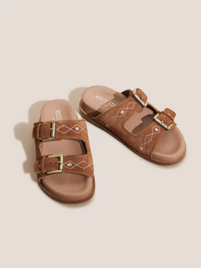 White Stuff SANDALS Suede Embroidered Sandals Tan Multi 8211 Women White Stuff SANDALS Suede Embroidered Sandals Tan Multi 8211 Women