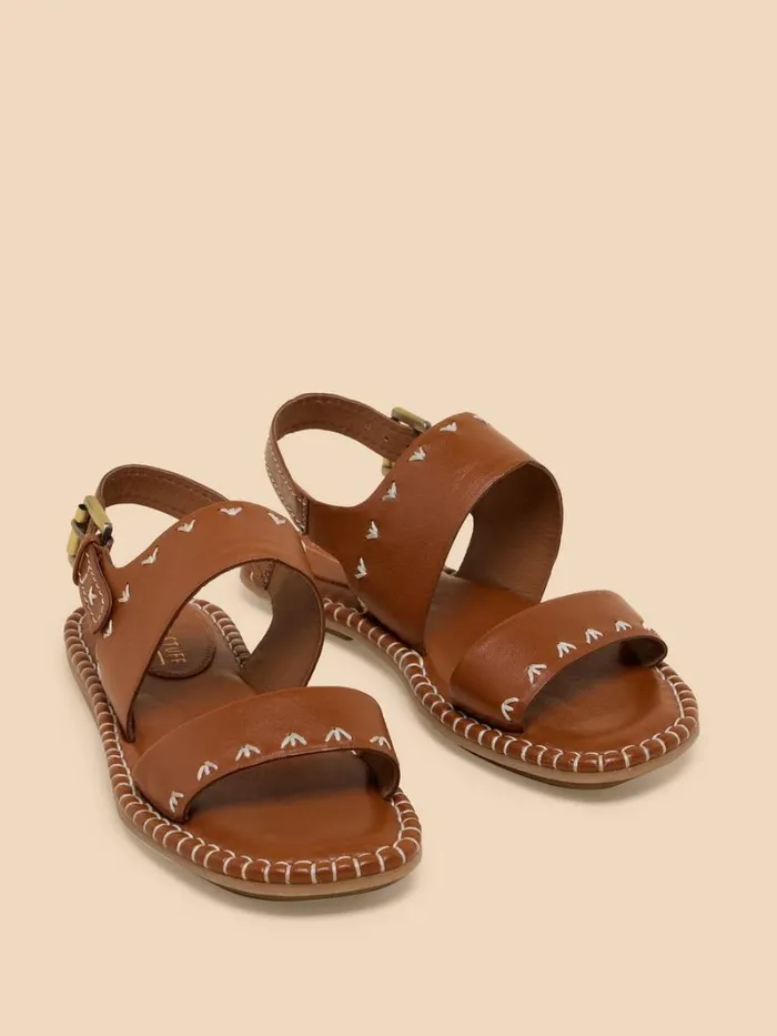 White Stuff SANDALS Sweetpea Leather Sandal Mid Tan 8211 Women