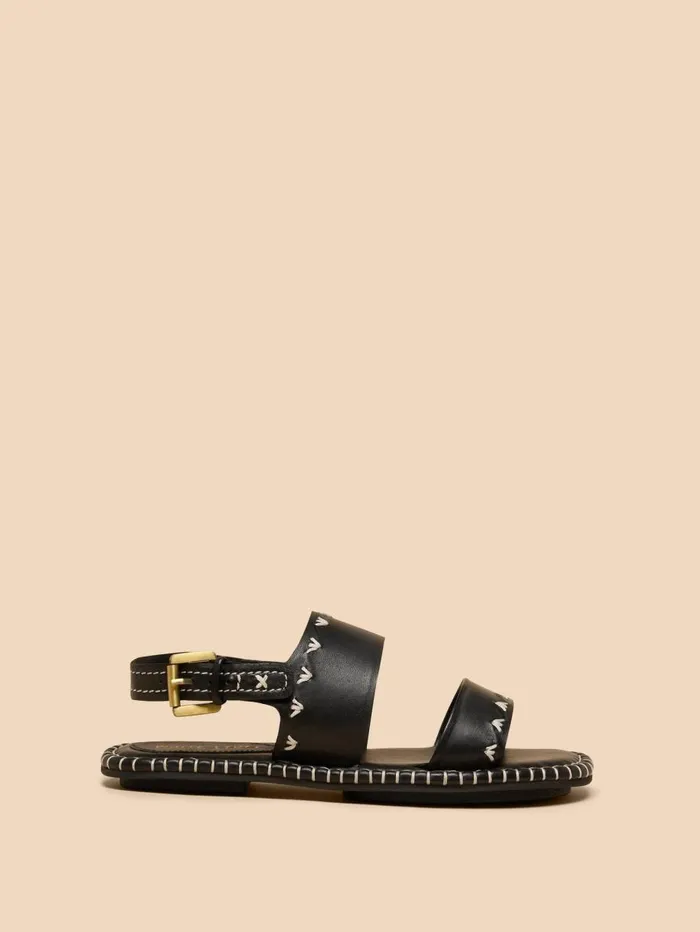 White Stuff SANDALS Sweetpea Leather Sandal Pure Black 8211 Women White Stuff SANDALS Sweetpea Leather Sandal Pure Black 8211 Women