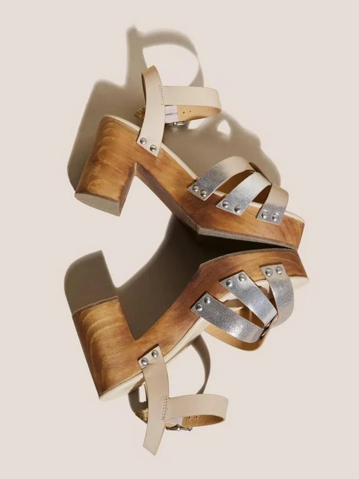 White Stuff SANDALS Twist Leather High Clog Sandal Mixed Metallic 8211 Women White Stuff SANDALS Twist Leather High Clog Sandal Mixed Metallic 8211 Women
