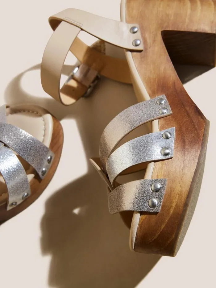 White Stuff SANDALS Twist Leather High Clog Sandal Mixed Metallic 8211 Women White Stuff SANDALS Twist Leather High Clog Sandal Mixed Metallic 8211 Women