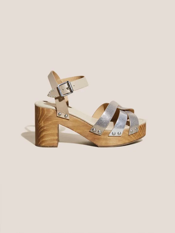 White Stuff SANDALS Twist Leather High Clog Sandal Mixed Metallic 8211 Women White Stuff SANDALS Twist Leather High Clog Sandal Mixed Metallic 8211 Women