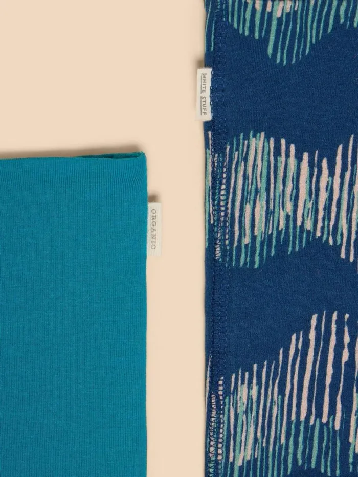 White Stuff SCARVES Versatile 2Pk Jersey Roll Teal Multi 8211 Women White Stuff SCARVES Versatile 2Pk Jersey Roll Teal Multi 8211 Women