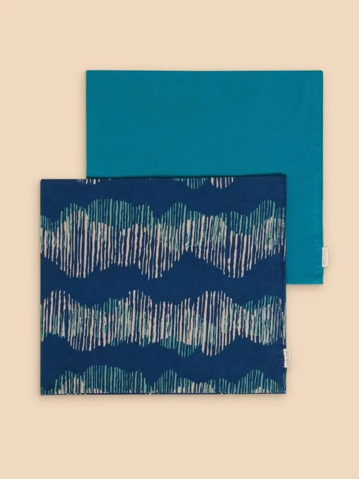 White Stuff SCARVES Versatile 2Pk Jersey Roll Teal Multi 8211 Women White Stuff SCARVES Versatile 2Pk Jersey Roll Teal Multi 8211 Women