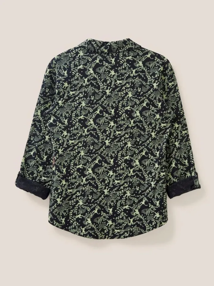 White Stuff SHIRTS and BLOUSES Annie Cotton Jersey Shirt Green Print 8211 Women White Stuff SHIRTS and BLOUSES Annie Cotton Jersey Shirt Green Print 8211 Women