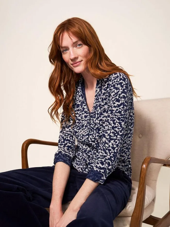 White Stuff SHIRTS and BLOUSES Annie Cotton Jersey Shirt Natural Print 8211 Women White Stuff SHIRTS and BLOUSES Annie Cotton Jersey Shirt Natural Print 8211 Women