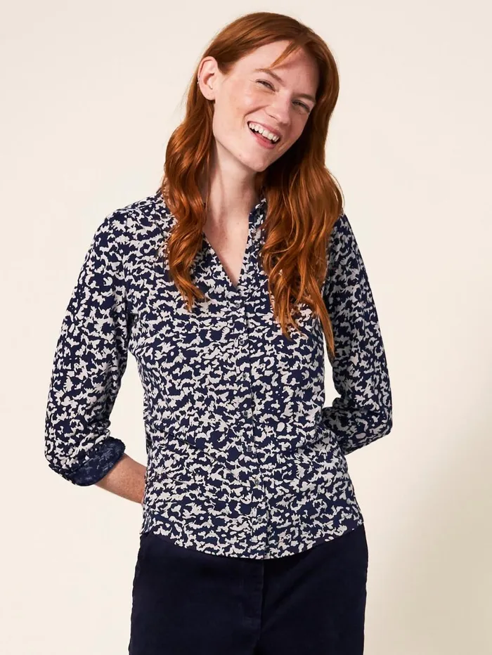 White Stuff SHIRTS and BLOUSES Annie Cotton Jersey Shirt Natural Print 8211 Women White Stuff SHIRTS and BLOUSES Annie Cotton Jersey Shirt Natural Print 8211 Women