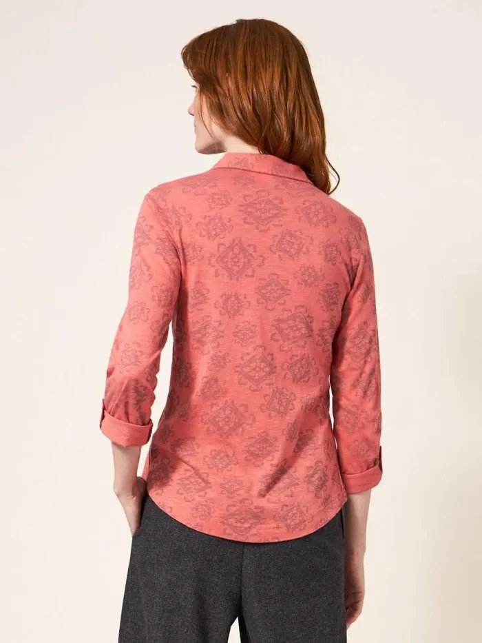 White Stuff SHIRTS and BLOUSES Annie Cotton Jersey Shirt Pink Print 8211 Women White Stuff SHIRTS and BLOUSES Annie Cotton Jersey Shirt Pink Print 8211 Women