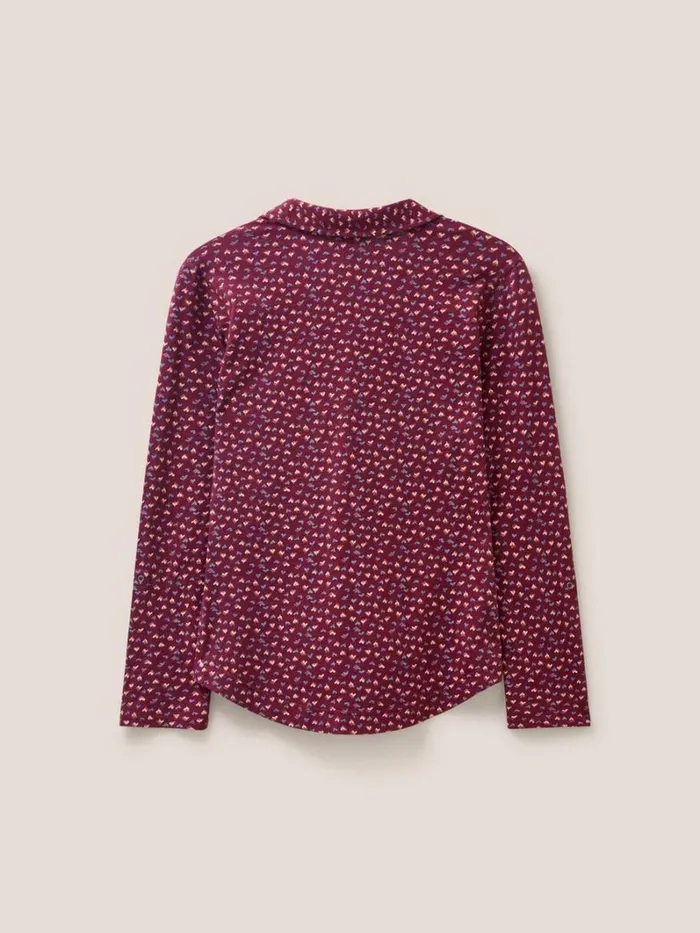 White Stuff SHIRTS and BLOUSES Annie Cotton Jersey Shirt Plum Purple Print 8211 Women White Stuff SHIRTS and BLOUSES Annie Cotton Jersey Shirt Plum Purple Print 8211 Women