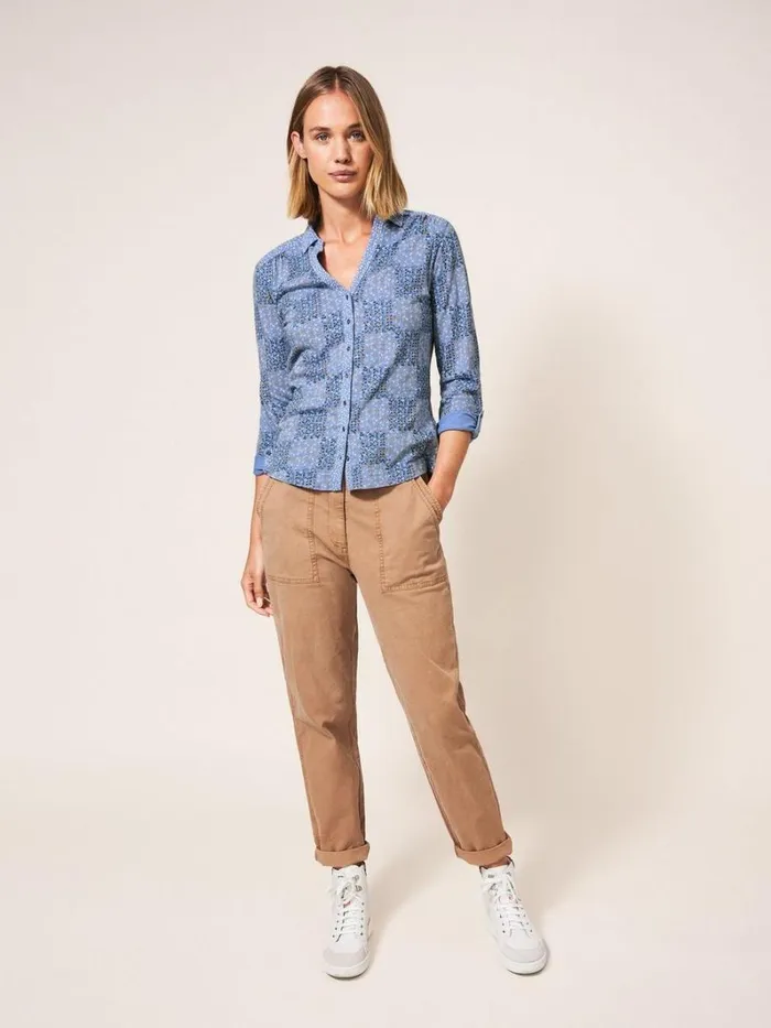 White Stuff SHIRTS and BLOUSES Annie Jersey Fairtrade Cotton Shirt White Multi 8211 Women White Stuff SHIRTS and BLOUSES Annie Jersey Fairtrade Cotton Shirt White Multi 8211 Women