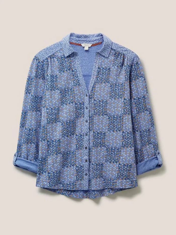 White Stuff SHIRTS and BLOUSES Annie Jersey Fairtrade Cotton Shirt White Multi 8211 Women White Stuff SHIRTS and BLOUSES Annie Jersey Fairtrade Cotton Shirt White Multi 8211 Women