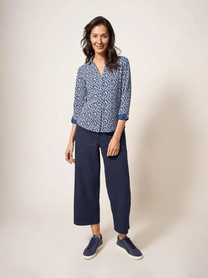 White Stuff SHIRTS and BLOUSES Annie Jersey Printed Shirt Navy Print 8211 Women White Stuff SHIRTS and BLOUSES Annie Jersey Printed Shirt Navy Print 8211 Women