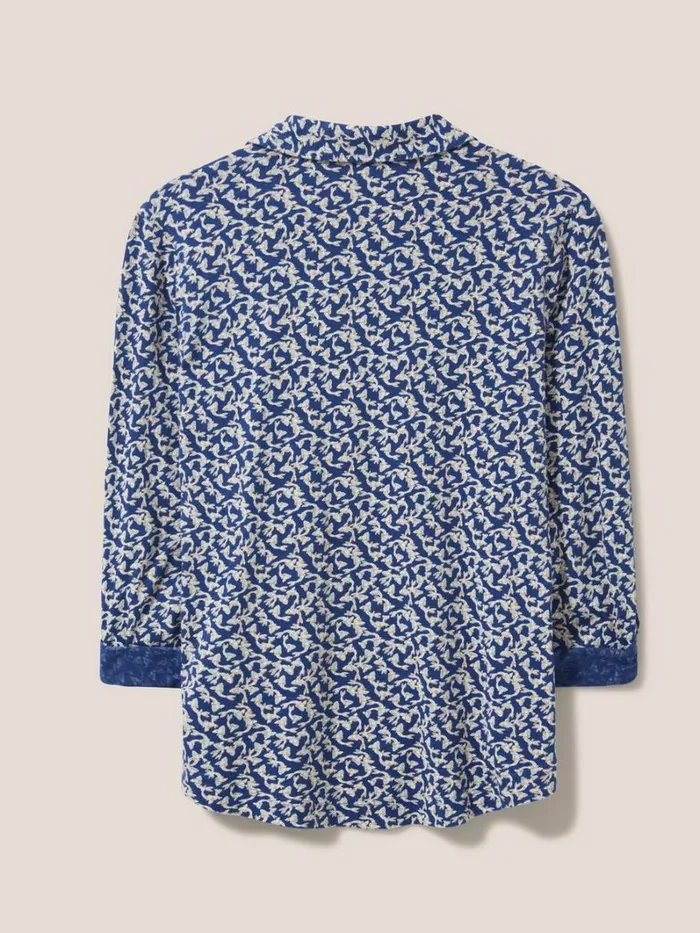 White Stuff SHIRTS and BLOUSES Annie Jersey Printed Shirt Navy Print 8211 Women White Stuff SHIRTS and BLOUSES Annie Jersey Printed Shirt Navy Print 8211 Women