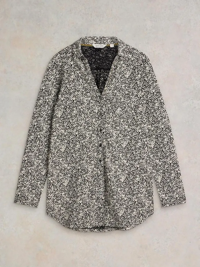 White Stuff SHIRTS and BLOUSES ANNIE LONGLINE SHIRT Black Print 8211 Women White Stuff SHIRTS and BLOUSES ANNIE LONGLINE SHIRT Black Print 8211 Women