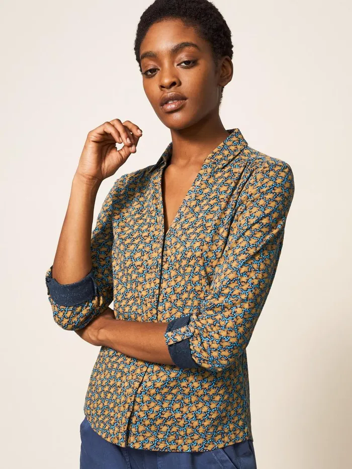 White Stuff SHIRTS and BLOUSES Annie Patterned Jersey Shirt Chartreuse Multi 8211 Women White Stuff SHIRTS and BLOUSES Annie Patterned Jersey Shirt Chartreuse Multi 8211 Women