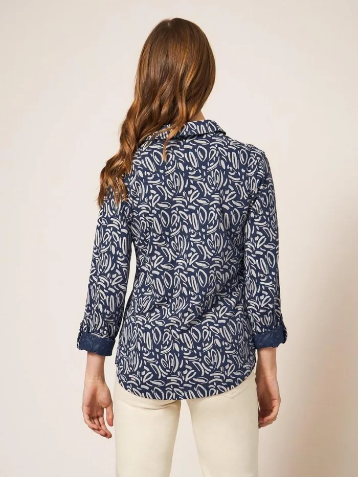 White Stuff SHIRTS and BLOUSES Annie Print Jersey Shirt Navy Print 8211 Women White Stuff SHIRTS and BLOUSES Annie Print Jersey Shirt Navy Print 8211 Women