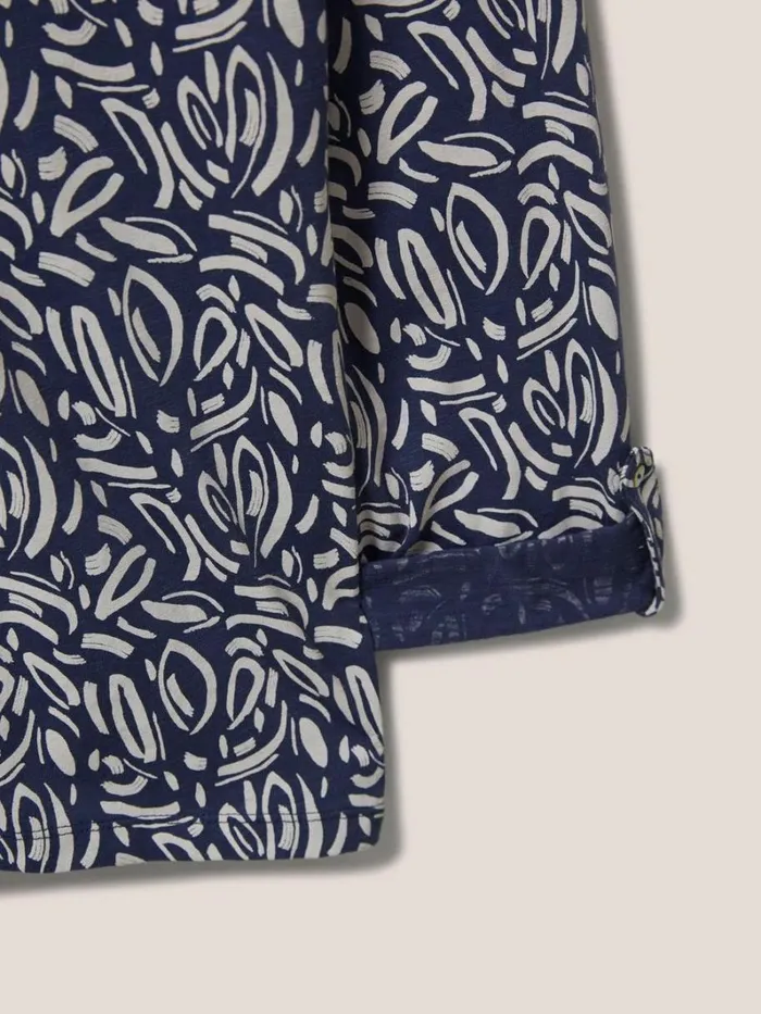White Stuff SHIRTS and BLOUSES Annie Print Jersey Shirt Navy Print 8211 Women White Stuff SHIRTS and BLOUSES Annie Print Jersey Shirt Navy Print 8211 Women