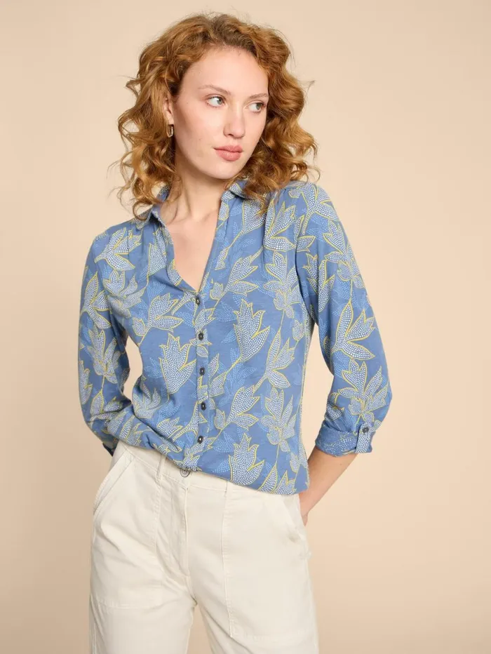 White Stuff SHIRTS and BLOUSES ANNIE PRINTED COTTON SHIRT Blue Multi 8211 Women White Stuff SHIRTS and BLOUSES ANNIE PRINTED COTTON SHIRT Blue Multi 8211 Women
