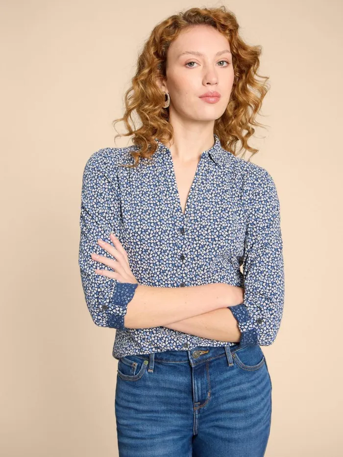White Stuff SHIRTS and BLOUSES ANNIE PRINTED SHIRT Blue Print 8211 Women White Stuff SHIRTS and BLOUSES ANNIE PRINTED SHIRT Blue Print 8211 Women